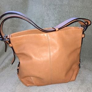 Coach Light Brown Leather Shoulder Bag